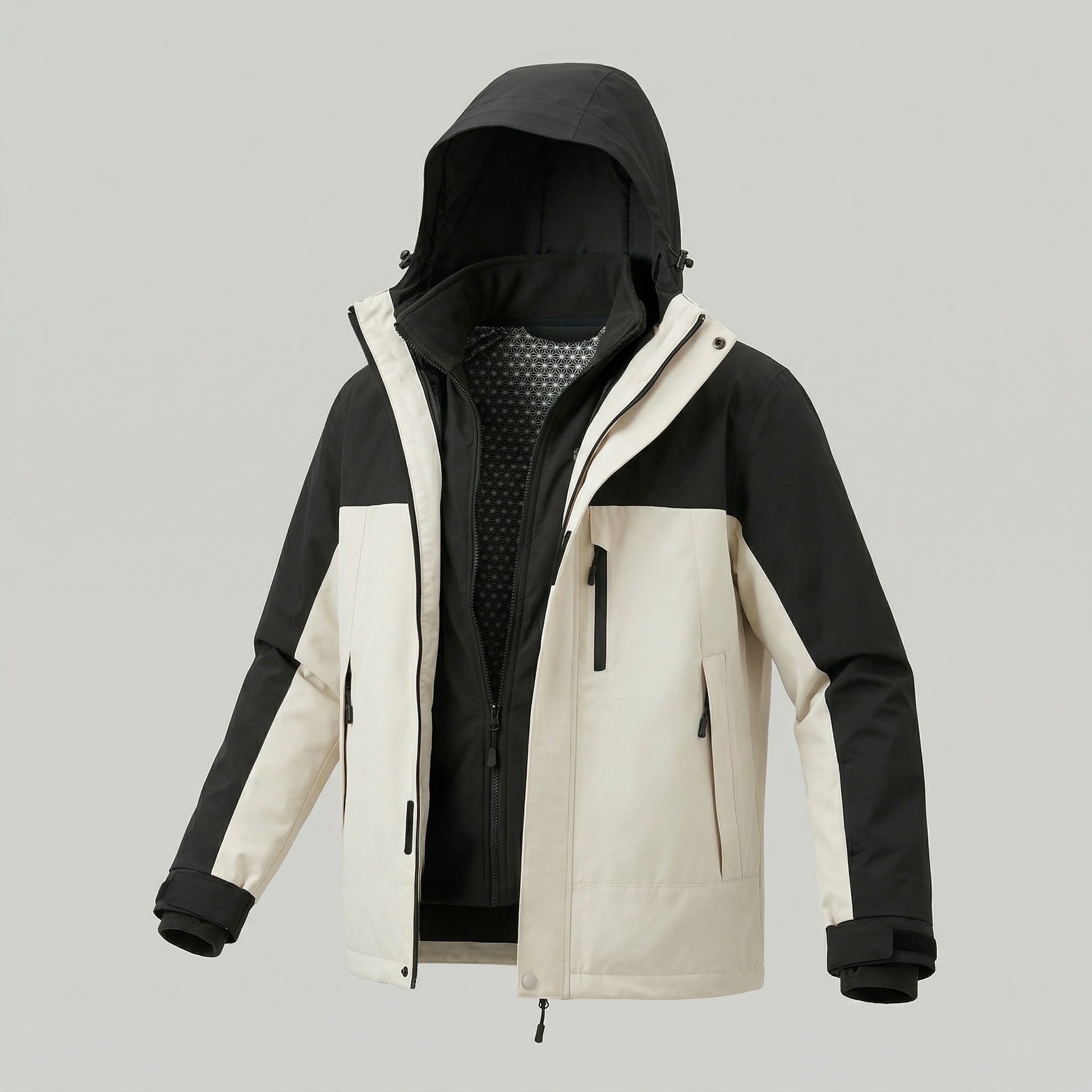 CHAQUETA DUO WTRPROOF 4 BOLS NG/BL HB