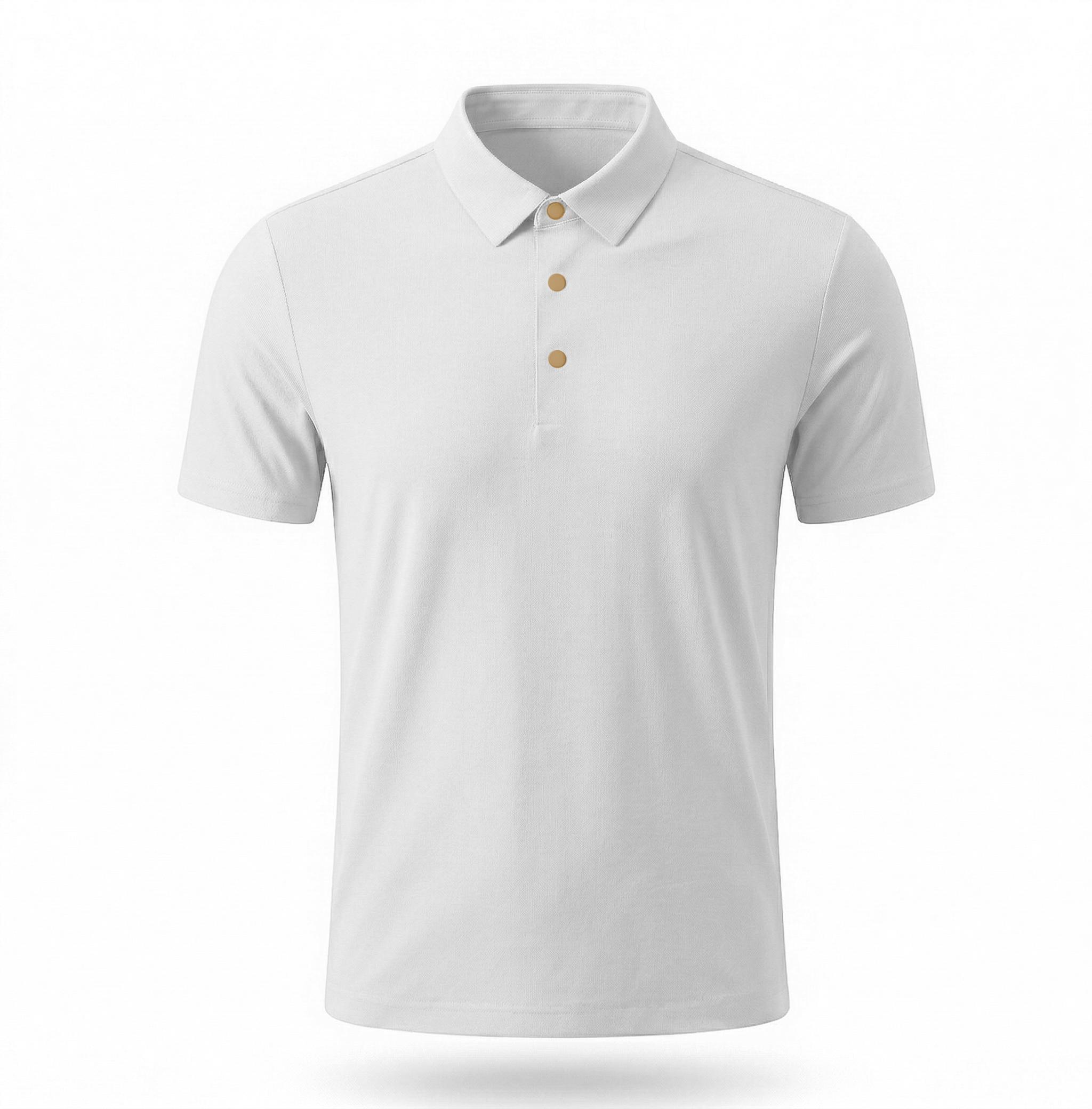 LT1 POLO TEXTURA SUAVE BOTÓN DORADO BL